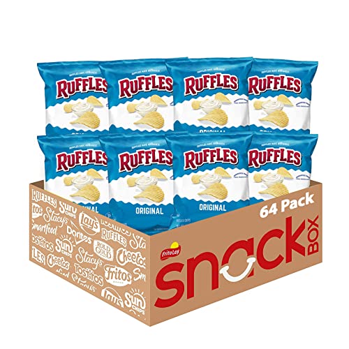 Ruffles Cheddar & Sour Cream Flavored Potato Chips, 1.5 Ounce (Pack of 64)