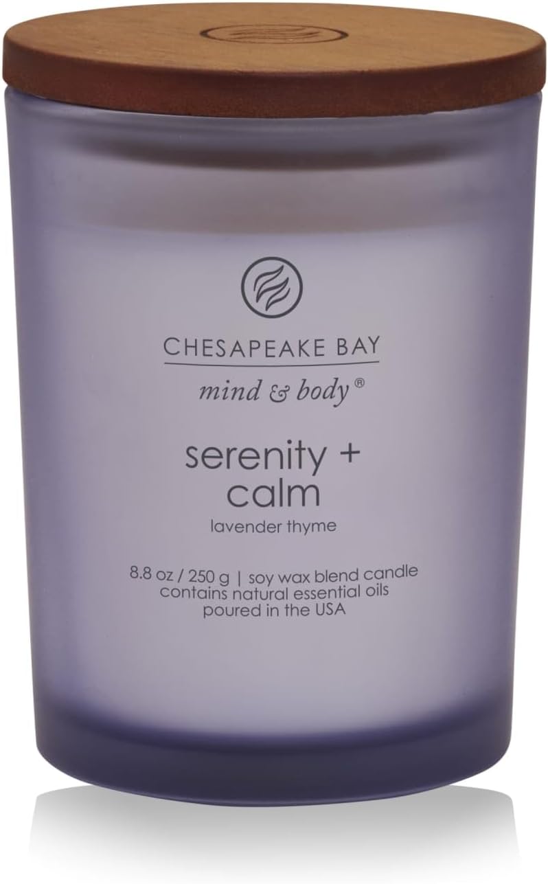 Chesapeake Bay Balance + Harmony Scented Candle Water Lily Pear Fragrance 50 Hours Burn Time Warm & Decorative Soy Wax Blend