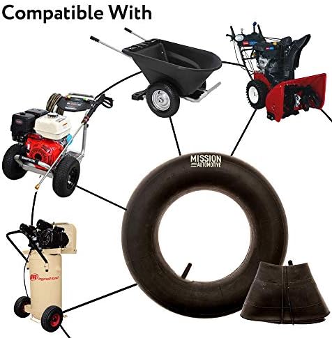 Mission Automotive 4.80/4.00-8 in Tire Inner Tubes for Wheelbarrow Wheels - Fits Trailer Tire Tube - Pack of 2