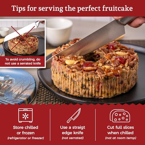 Beatrice Bakery Co. Original Fruitcake, Grandma's Old Fashioned Fruit and Nut Freshly Made, Brandy, Bourbon and Rum Fruitcake, Est. 1917 (32 oz Box)