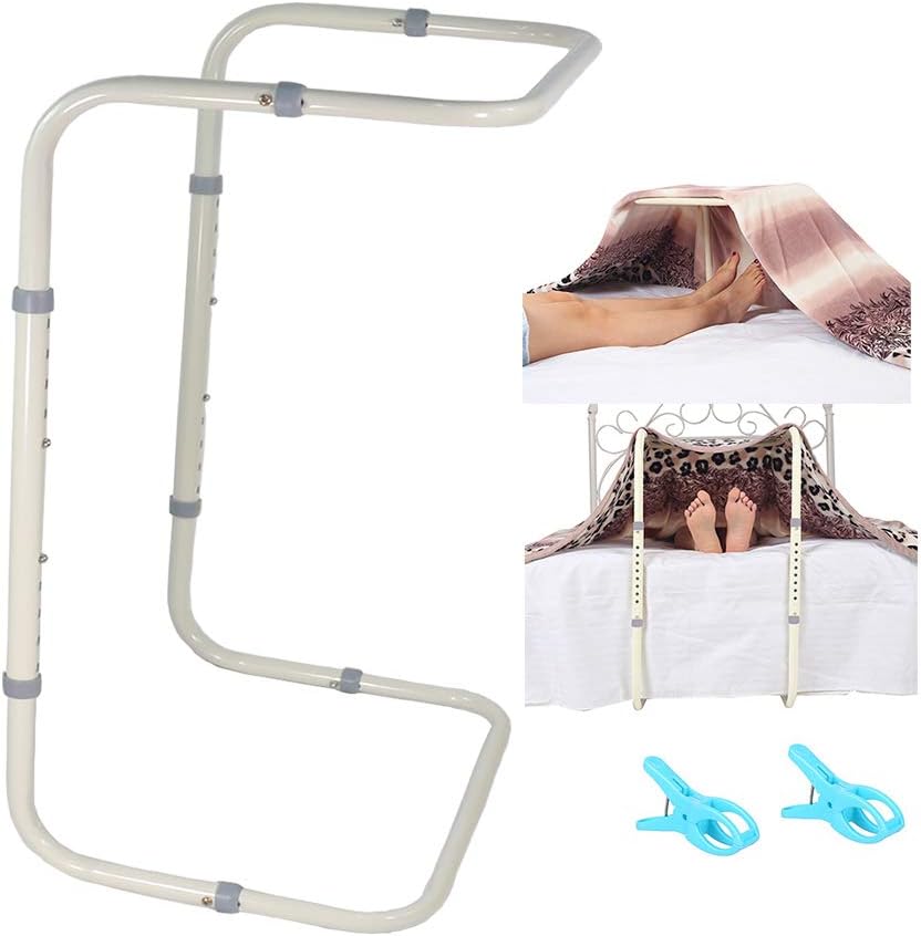 Zelen Blanket Lifter for Feet Lift Bar Sheet Riser Foot Tent Blanket Support Holder 26-34'' Adjustable Bed Cradle Assistance Device Hospital Bed