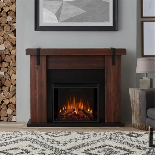 Aspen 49" Electric Fireplace in Chestnut Barnwood by Real Flame