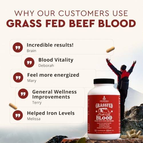 Ancestral Supplements Blood Health Supplement, Organ Formula, 500mg, 180 Ct