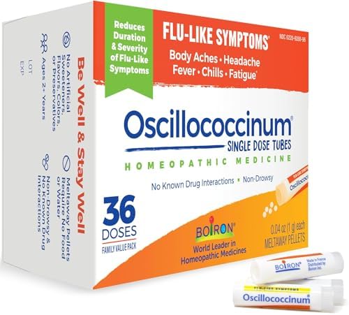 Boiron Oscillococcinum 36 Doses Homeopathic Medicine for Flu-Like Symptoms