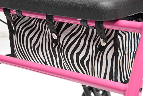 Lumex Set n' Go Rollator, Height-Adjustable, Rolling Walkers for Seniors with Seat, Silver
