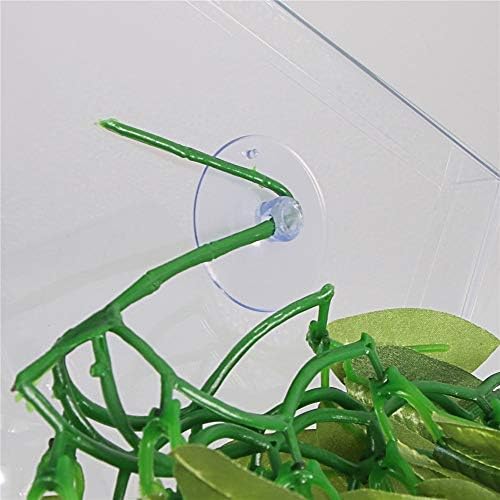SLSON Reptile Plants Hanging Silk Terrarium Plant with Suction Cup for Bearded Dragons, Lizards, Geckos