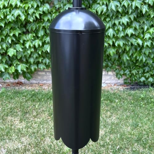 SB1D Cylindrical Squirrel Baffle, Black, 16.75" x 6.25" - Made in USA