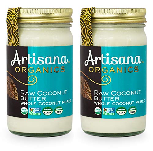 Artisana Organics Raw Coconut Butter (2 Pack (14oz)) USDA Organic, Non-GMO, Gluten-Free & Keto, No Sugar Added, Paleo, Vegan
