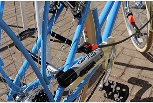 Kryptonite Kryptolok Standard Bike U-Lock, 12.7mm Shackle, 4ft Cable | Heavy Duty Anti-Theft Bicycle Lock with Mounting Bracket, 2 Keys & Disc-Style Cylinder, Sold Secure Silver Certified