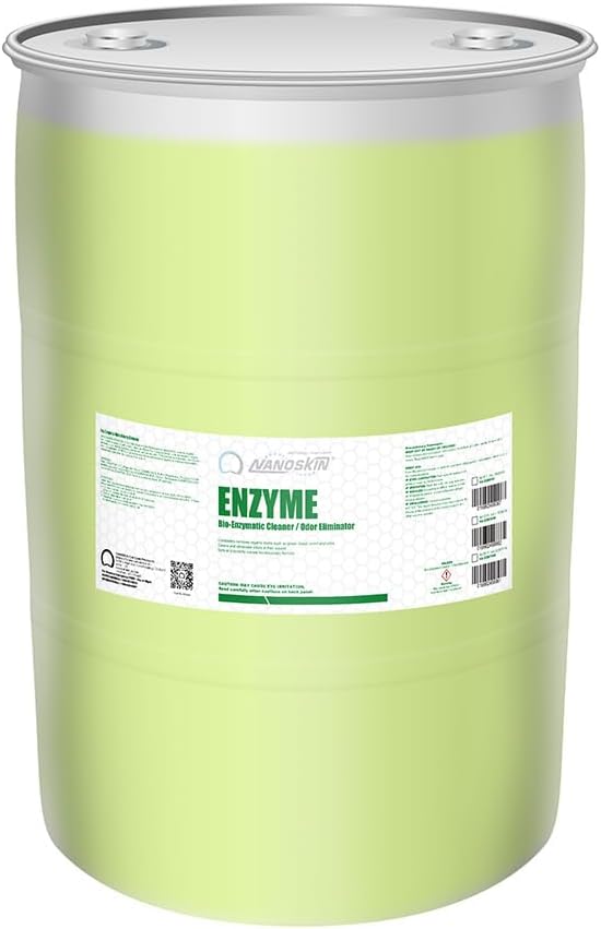 Nanoskin ENZYME Bio-Enzymatic Cleaner & Odor Eliminator 1 Gallon - Fragrance-Free Multi-Surface Cleaner for Organic Stains, Pet Accidents, Food Spills, Light Grease & Grime | Auto, Kitchen & Bath