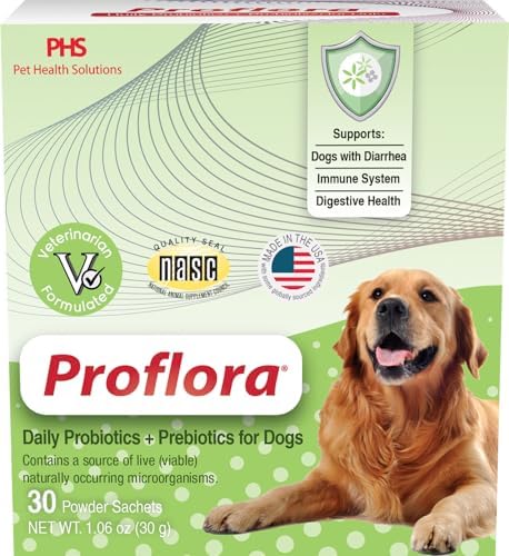 Probiotics and Prebiotics for Dogs – Daily Digestive Health Supplement, Supports Immune System, Gut Health, Healthy Digestion & Nutrient Absorption, 30 Powder Sachets.