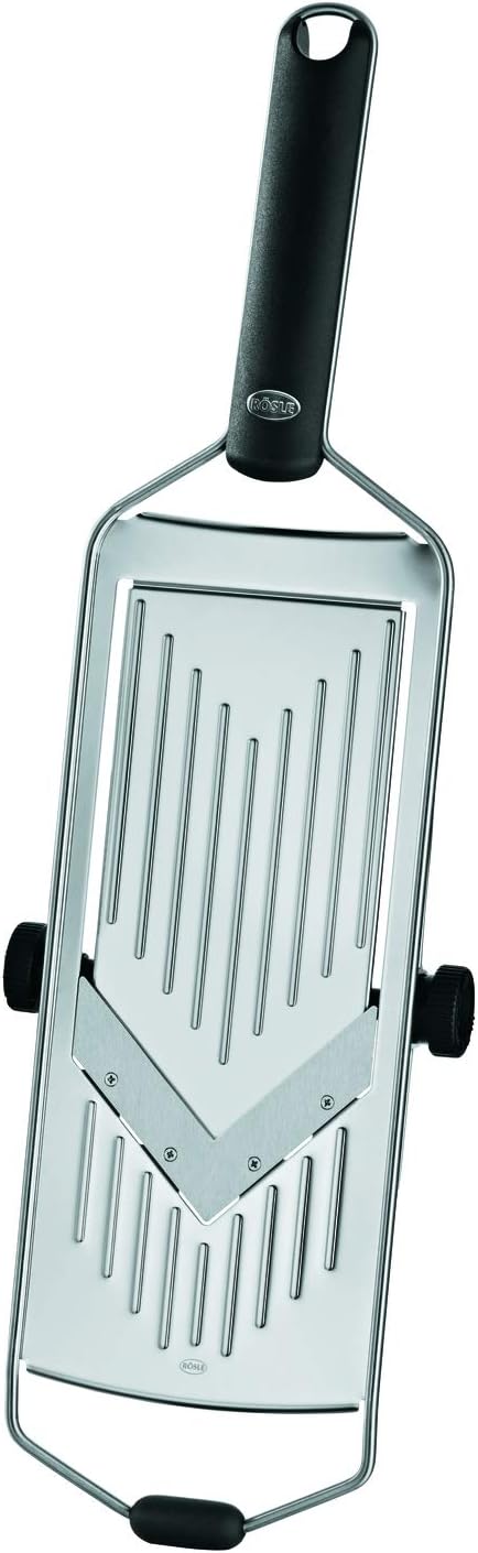 Rösle Stainless Steel Adjustable Vegetable Slicer with Grip, 17.1-inch