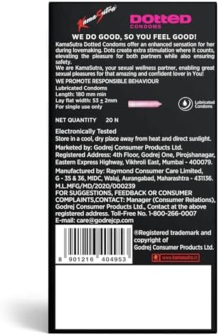 Kamasutra Dotted - 20 Condoms