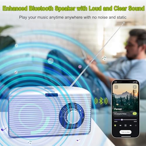 DreamSky AM FM Portable Radio Plug in Wall or Battery Operated