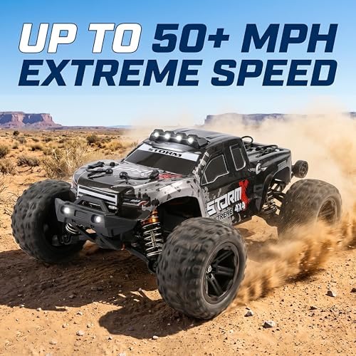 V3 1/14 Fast RC Cars for Adults, 4x4 Offroad Waterproof Monster Truck | 40+ mph High Speed Remote Control Drift Buggy Car , Electric Powered All Terrain Truggy with 2S Battery for Snow Sand