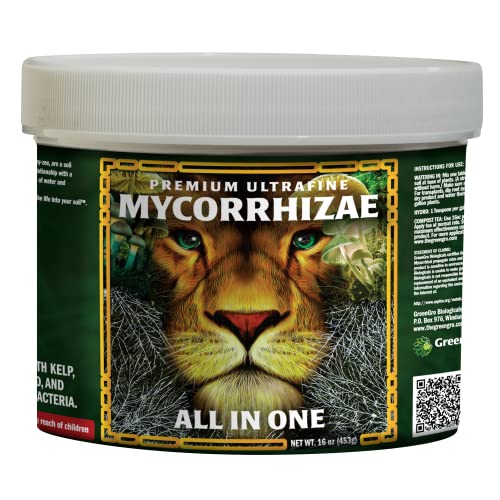 GreenGro Myco Mycorrhizal Inoculant, 8 oz, from Superior Strains | Ultrafine, Water Soluble Root Enhancer, Improves Nutrient Uptake, Eases Transplant, Indoor & Outdoor Plant Fertilizer