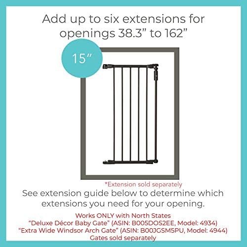 Toddleroo by North States - Deluxe Décor Safety Gate: Hardware Mounted Extra Wide Metal Baby Gate - Adjustable Child Gate - 38.3 to 72 Inches Wide - 30 Inches Tall - Matte Bronze