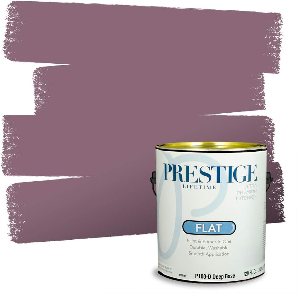 PRESTIGE Paints Exterior Paint and Primer In One, 1-Gallon, Satin, Comparable Match of Sherwin Williams* Ash Violet*