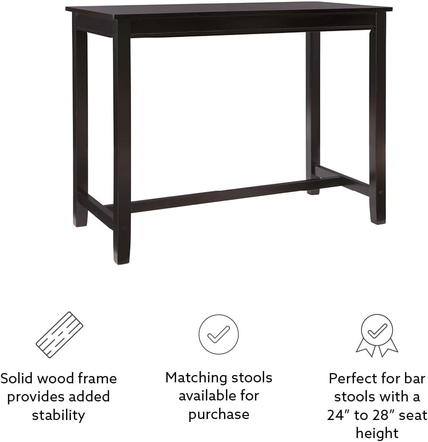 Linon Claridge Rustic Wood 36 inch Height Pub Table