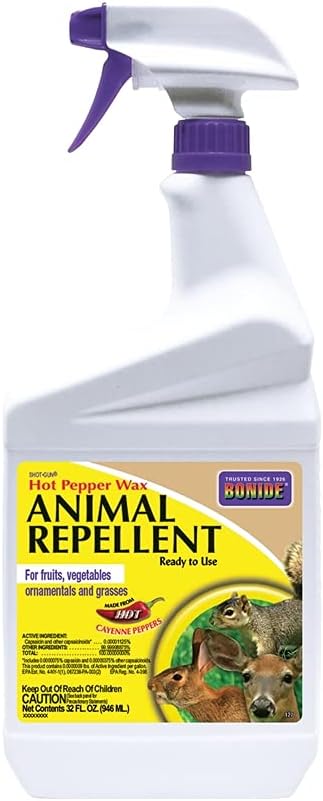 Bonide Hot Pepper Wax Animal Repellent, Ready-to-Use, 32 oz
