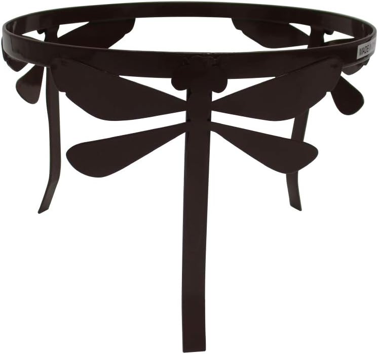 Trademark Innovations Dragonfly Metal Gazing Ball Stand Garden Pedestal