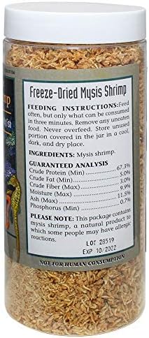 San Francisco Bay Brand Freeze-Dried Mysis Shrimp - Premium Fish Food for Live Fish, Shrimp Food