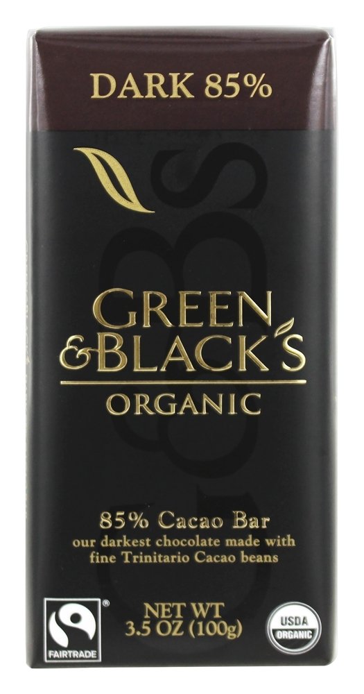 Green & Black's Organic - Dark Chocolate Bar 85% Cocoa - 3.5 oz.pack of 2