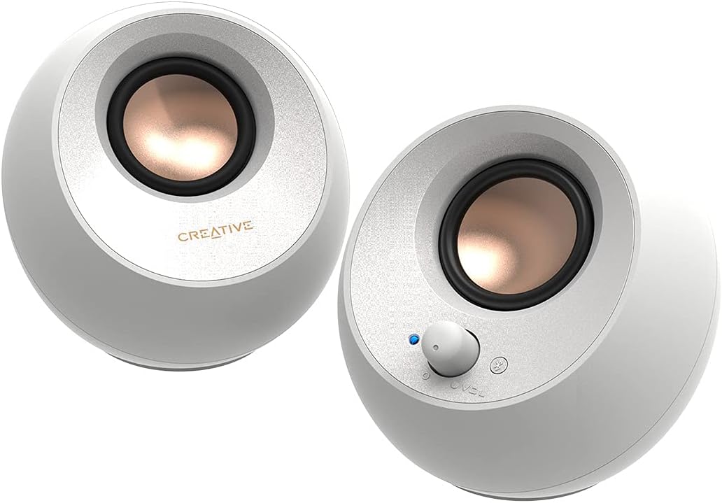 Creative Pebble V3, 2.0 USB-C Desktop Speakers, Bluetooth 5.0, Black
