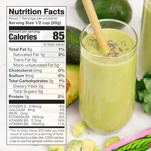 Pitaya Foods - Frozen Organic Avocado Bite-Sized Pieces, Pre-Packaged Frozen Fruit, No Added Sugar or Preservatives, Good Source of Vitamin B5 & B6
