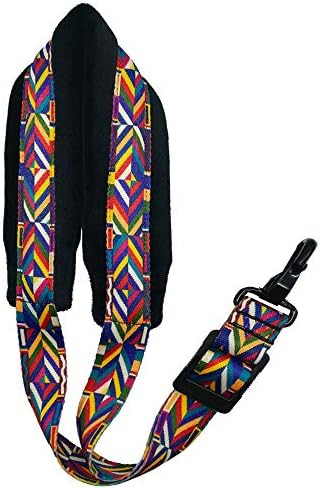 Saxophone Strap Rainbow Style Soft Padded Alto Tenor Bari Soprano Sax Neck Harness