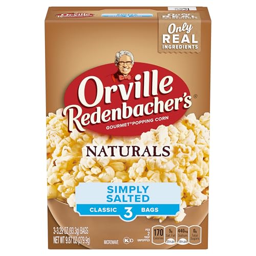 Orville Redenbacher’s Popcorn, Naturals Simply Salted Popcorn, 3.3 oz., 6ct