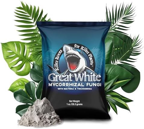Great White Mycorrhizal Fungi 1 oz, Beneficial Bacteria for Plant Growth, Root Stimulator, Concentrated 3-in-1 Formula by Plant Success (1 oz)