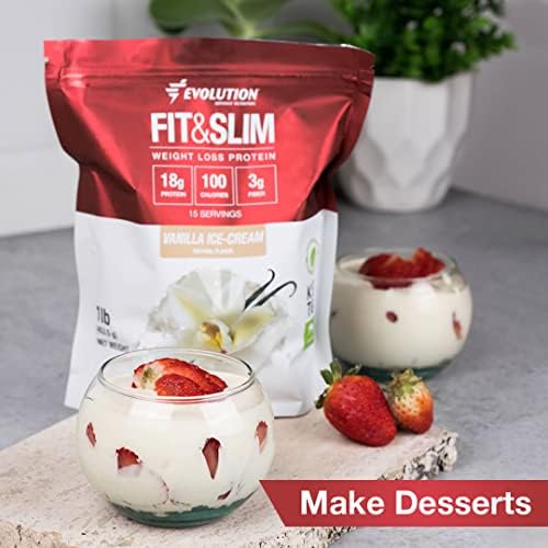 Evolution Advance Nutrition Fit & Slim Blend – Grass-Fed Whey Protein Powder for Easy Digestion, Keto-Approved, Non-GMO, Stevia Sweetened, Natural Flavor – 2 Pounds (Vanilla)