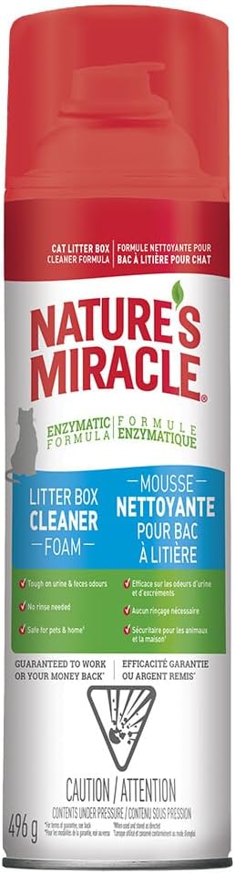 Nature's Miracle Cat Litter Box Cleaner Foam, 17.5 oz (4 Pack)