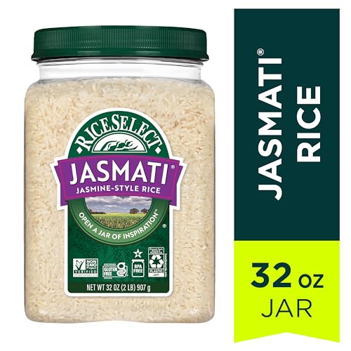 RiceSelect Jasmati Rice, Fragrant Long-Grain Jasmine Rice | Long-grain rice for stovetop, easy to cook, versatile pantry staple, gluten-free, kosher