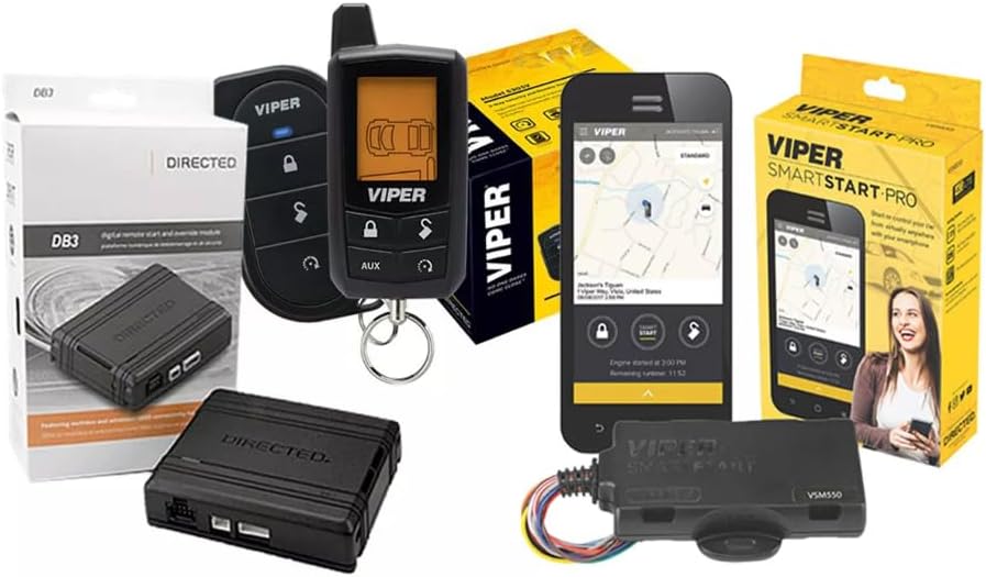 Viper 5305V Alarm Remote Start with DB3 Bypass Interface and VSM550 SmartStart Module Bundle (Renewed)