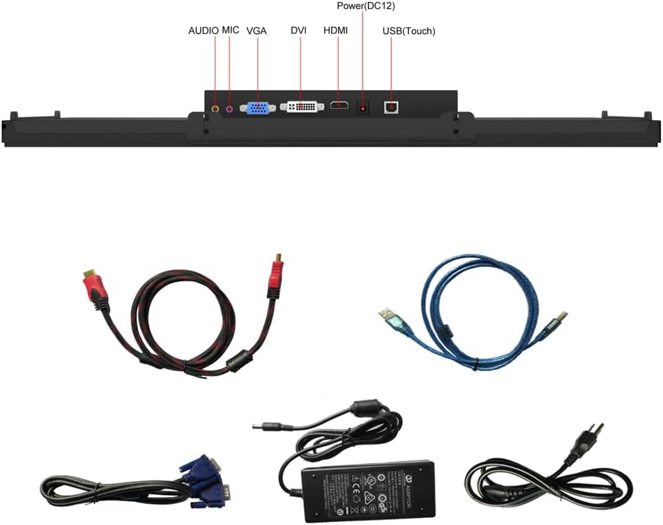 GreenTouch 18.5 Industrial Touch Monitor Open Frame, HDMI/VGA/DVI Interface, Muliti Touch Capacitive Touch Screen Technology