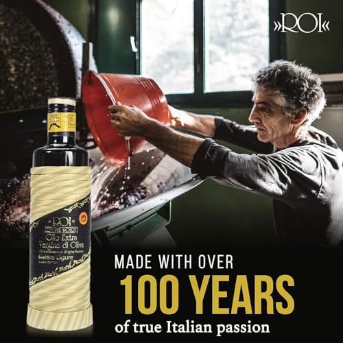 ROI Italian Extra Virgin Olive Oil - Made from Ligurian Taggiasca Olives - Polyphenol Rich EVOO - DOP Certified - Fresh Cold Pressed in Italy - Low