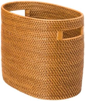 KOUBOO Laguna Rattan Magazine Rack – Stylish Woven Basket for Organizer Books