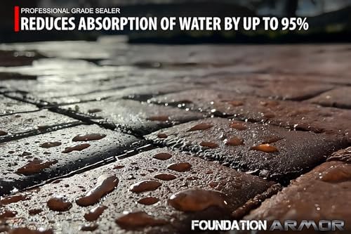 Armor WL550 Deep Penetrating Solvent-Based Matte Wet Look 1 Gallon Concrete Sealer - Professional Grade Long Lasting Matte Wet Look Sealer For