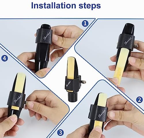 Tenor Saxophone Sax Ligature Fastener, Leather Ligature for Tenor Saxophone