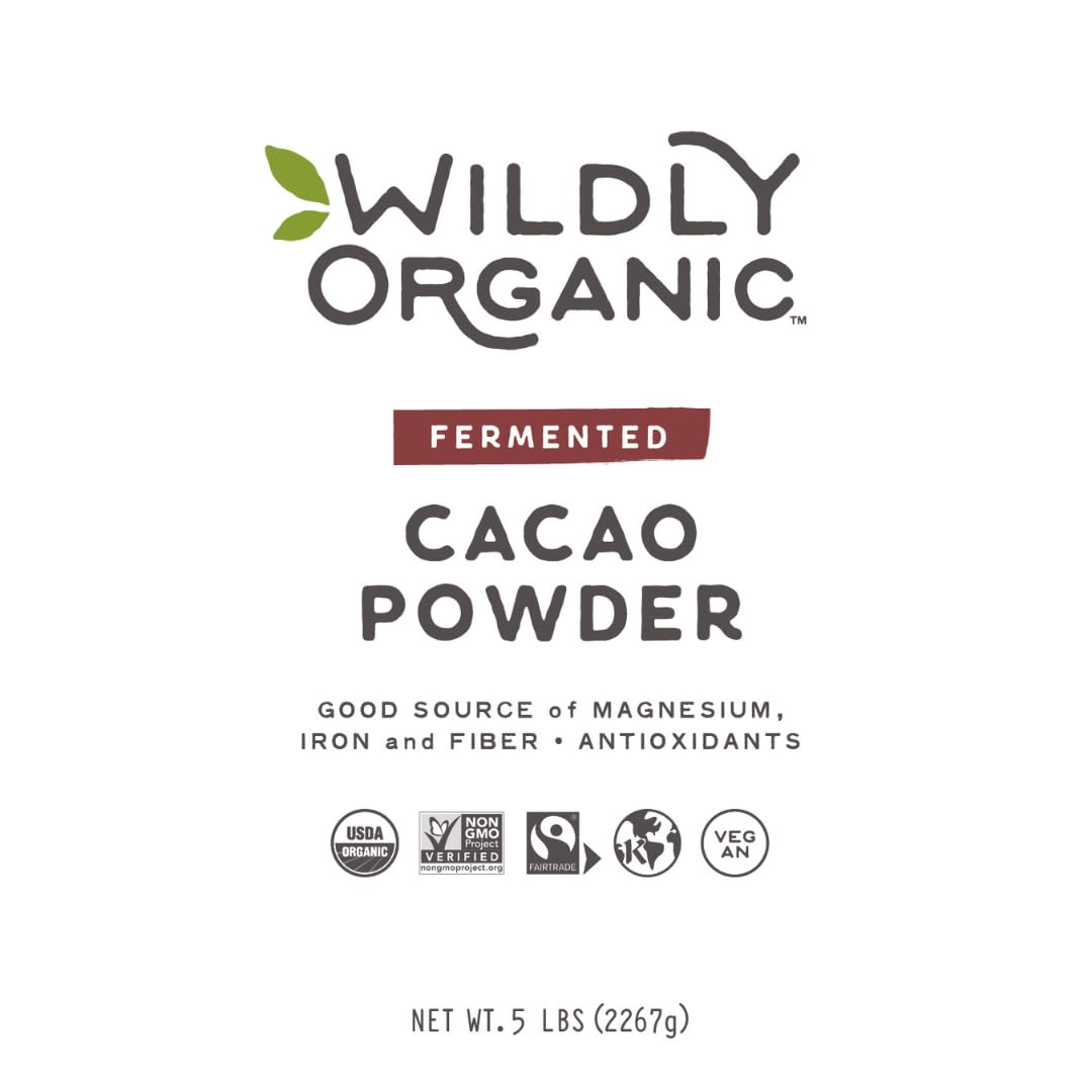 Wildly Organic Fermented Cacao Powder 8 Oz Bag | Perfect for Skin, Smoothies, Yogurt, Oatmeal, Chocolate, Fudge, Baking, & Hot Cocoa