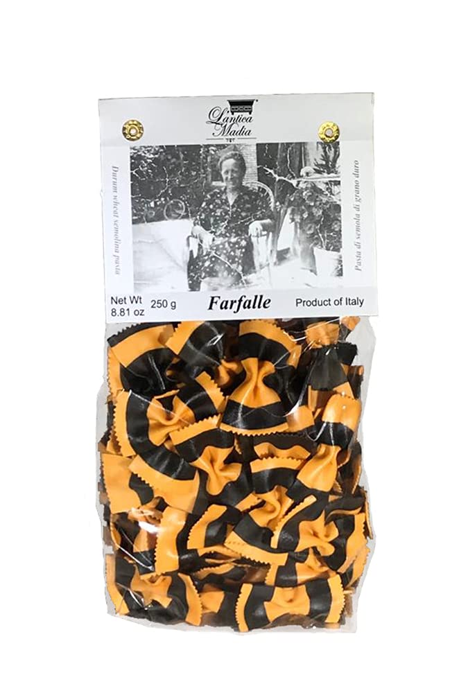 Antica Madia Farfalle Pasta with Paprika and Black Squid Ink