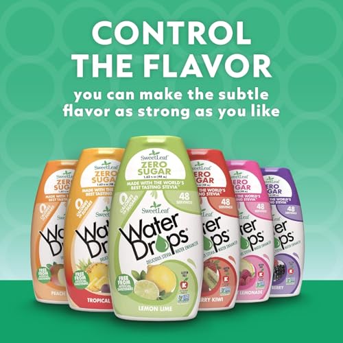 SweetLeaf Water Drops, Peach Mango – Sugar-Free Water Enhancer Drops, Stevia & Monk Fruit Sweetener Water Flavoring, 1.62 Oz (Pack of 6) | Stevia Water Enhancer, Sugar Free, Zero Calorie Additive, Contains Monk Fruit Extract, Gluten Free, Keto Friendly