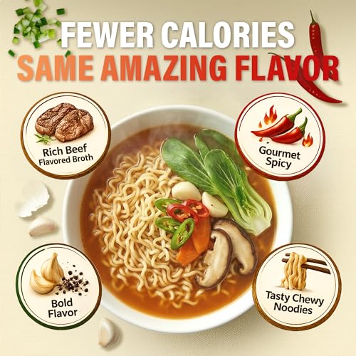 Nongshim Shin Ramyun Light, Air-Dried Korean Ramen Noodles, 4 Pack