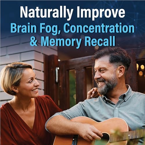 Brain Supplements for Memory and Focus (60 Capsules) | Brain Health Supplements for Adults & Seniors - Plant-Based Brain Booster for Mental Clarity & Brain Fog, Made in USA