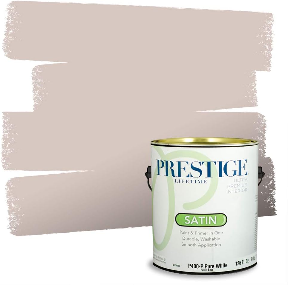 PRESTIGE Paints Exterior Paint and Primer In One, 1-Gallon, Semi-Gloss, Comparable Match of Sherwin Williams* French Roast*