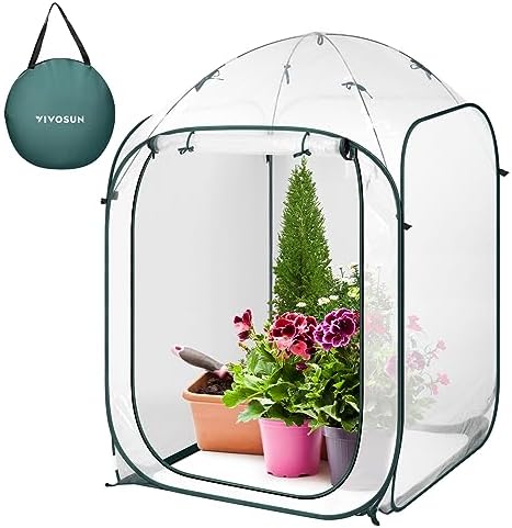 VIVOSUN Mini 4-Tier Greenhouse with Wheels