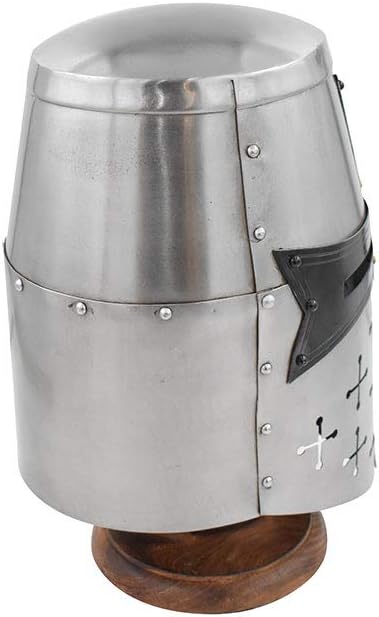 Medieval Warrior Templar Crusader Knights Helmet Wearable for Adult Medieval Costumes