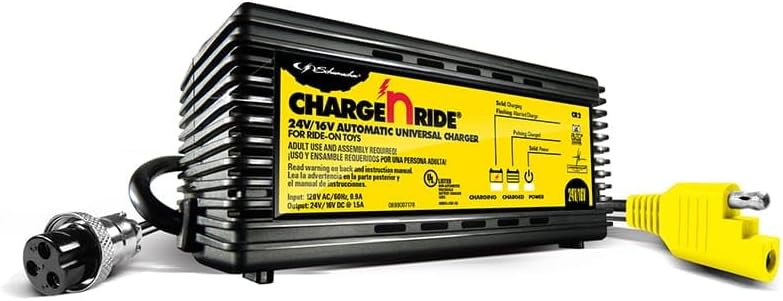 Schumacher Electric Charge 'n Ride Universal Battery Charger and Maintainer for Ride-on Toys, CR1, 2-in-1, Fully Automatic, 3 Amps, 6 Volt, 12 Volt, Use with MotionTrendz, Power Wheels, and Peg Pergo